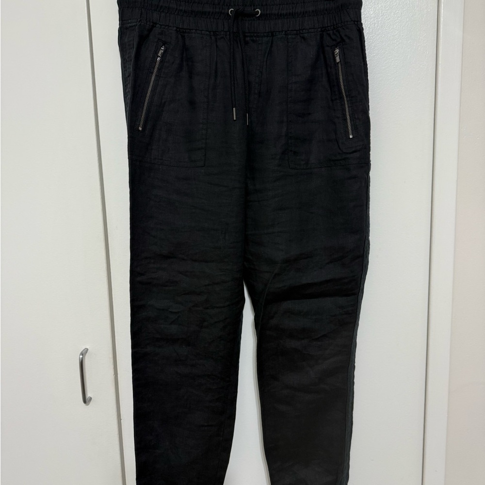 Athleta Women's Black Linen Joggers